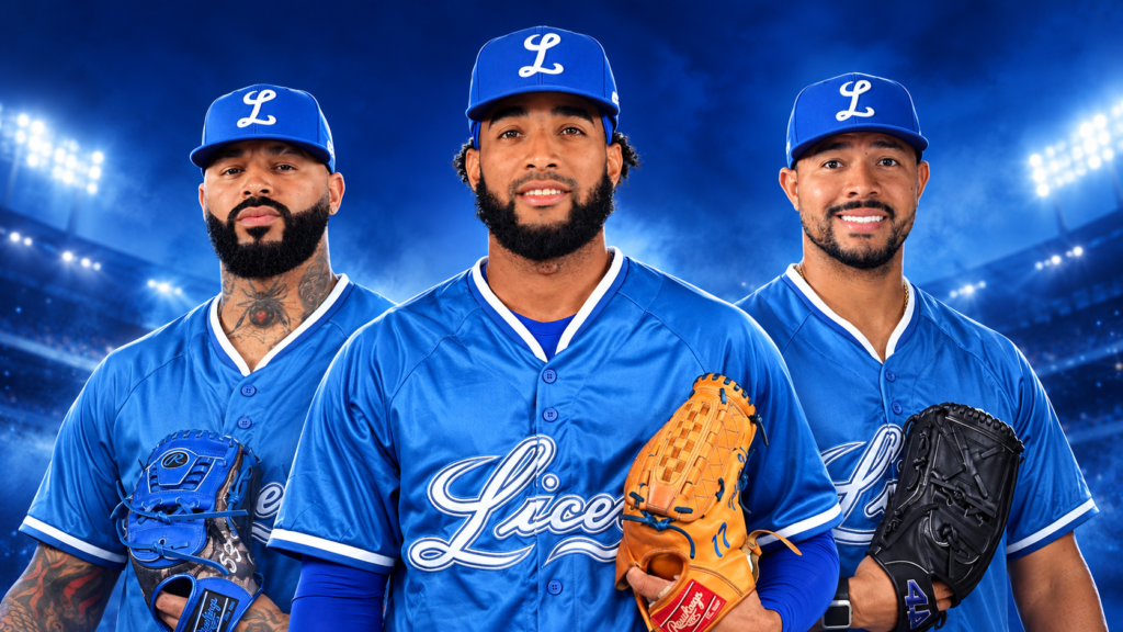 Trío de estrellas del béisbol Licey