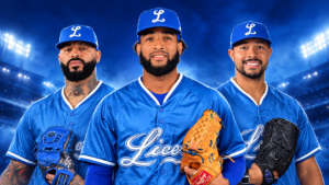 Trío de estrellas del béisbol Licey